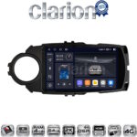 CLARION GL74454B Οθόνη OEM Multimedia Αυτοκινήτου για Toyota Yaris 2015 > 2019 (CarPlay/AndroidAuto/BT/GPS/WIFI/GPRS)
