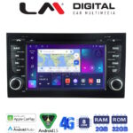 LM Digital - LM E8050 GPS Οθόνη OEM Multimedia Αυτοκινήτου για AUDI A4 8Ε 2001 > 2008(για οχήματα με εργοστασιακή 1din θέση, είναι απαραίτητη επιπλέον βάση)SEAT EXEO 2008>2013 (CarPlay/AndroidAuto/BT/GPS/WIFI/GPRS)