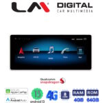 LM Digital - LM JFK337M10 464 Οθόνη OEM Multimedia Αυτοκινήτου για Mercedes A CLASS/CLA 2013 > 2015 & GLA 2015 με εργοστασιακό σύστημα NTG 4.5 (CarPlay/AndroidAuto/BT/GPS/WIFI/GPRS)