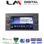 LM Digital - LM Q8140 GPS Οθόνη OEM Multimedia Αυτοκινήτου για Ford Fiesta 2006 > 2008 (CarPlay/AndroidAuto/BT/GPS/WIFI/GPRS)