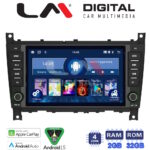 LM Digital - LM V4093 GPS Οθόνη OEM Multimedia Αυτοκινήτου για MERCEDES C (W203) 04>07, CLC 04>08 (CarPlay/AndroidAuto/BT/GPS/WIFI)