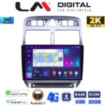 LM Digital - LM ZD8017 GPS Οθόνη OEM Multimedia Αυτοκινήτου για PEUGEOT 307 2001 > 2008  (CarPlay/AndroidAuto/BT/GPS/WIFI/GPRS)