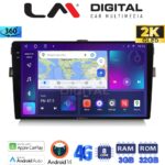 LM Digital - LM ZD8028B GPS Οθόνη OEM Multimedia Αυτοκινήτου για Toyota Auris 2007 > 2012 (CarPlay/AndroidAuto/BT/GPS/WIFI/GPRS)