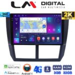 LM Digital - LM ZD8272 GPS Οθόνη OEM Multimedia Αυτοκινήτου για SUBARU IMPREZA-FORESTER 2009>2012 (CarPlay/AndroidAuto/BT/GPS/WIFI/GPRS)