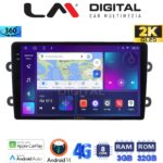LM Digital - LM ZD8708 GPS Οθόνη OEM Multimedia Αυτοκινήτου για DACIA DUSTER – LOGAN - SUNDERO 2013 > 2018 (CarPlay/AndroidAuto/BT/GPS/WIFI/GPRS)
