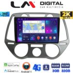 LM Digital - LM ZD8838 GPS Οθόνη OEM Multimedia Αυτοκινήτου για Hyundai i20 2008 > 2014 (CarPlay/AndroidAuto/BT/GPS/WIFI/GPRS)