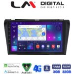 LM Digital - LM ZE8034 GPS Οθόνη OEM Multimedia Αυτοκινήτου για MAZDA 3  2009>2014 (CarPlay/AndroidAuto/BT/GPS/WIFI/GPRS)