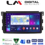LM Digital - LM ZE8087 GPS Οθόνη OEM Multimedia Αυτοκινήτου για SMART 2007>2010 (CarPlay/AndroidAuto/BT/GPS/WIFI/GPRS)
