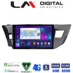 LM Digital - LM ZE8126 GPS Οθόνη OEM Multimedia Αυτοκινήτου για TOYOTA COROLLA 2013>2016 (CarPlay/AndroidAuto/BT/GPS/WIFI/GPRS)