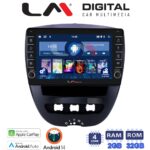 LM Digital - LM ZG4560 GPS Οθόνη OEM Multimedia Αυτοκινήτου για Aygo & C1 & 107 '05>'14 (CarPlay/AndroidAuto/BT/GPS/WIFI/GPRS)