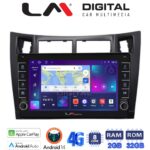 LM Digital - LM ZG8084 GPS Οθόνη OEM Multimedia Αυτοκινήτου για Τoyota Yaris 2006 > 2011 (CarPlay/AndroidAuto/BT/GPS/WIFI/GPRS)