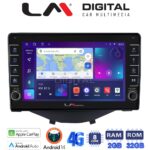 LM Digital - LM ZG8564B GPS Οθόνη OEM Multimedia Αυτοκινήτου για Toyota Aygo 2014 > Citroen C1 2014 > Peugeot 107 2014 > (CarPlay/AndroidAuto/BT/GPS/WIFI/GPRS)