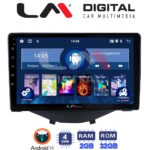 LM Digital - LM ZL4564B GPS Οθόνη OEM Multimedia Αυτοκινήτου για Toyota Aygo 2014 > Citroen C1 2014 > Peugeot 107 2014 > (BT/GPS/WIFI/GPRS)