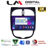 LM Digital - LM ZQ8206 GPS Οθόνη OEM Multimedia Αυτοκινήτου για Peugeot 206 2002 > 2006 (CarPlay/AndroidAuto/BT/GPS/WIFI/GPRS)