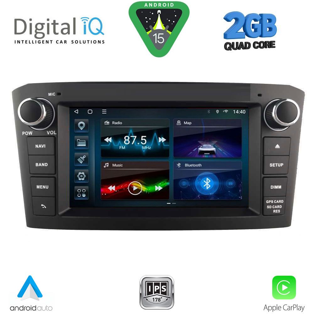 DIGITAL IQ BLD 225BL_CPA (7" DECK) MULTIMEDIA OEM for TOYOTA AVENSIS (T25) mod. 2003-2009 (BLACK)