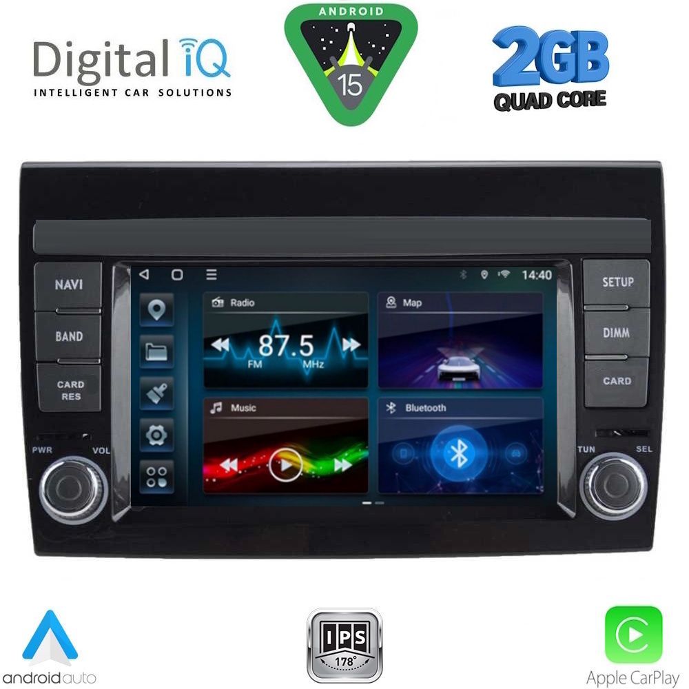 DIGITAL IQ BLD 297_CPA (7" DECK) MULTIMEDIA SYSTEM for FIAT BRAVO mod. 2007-2019