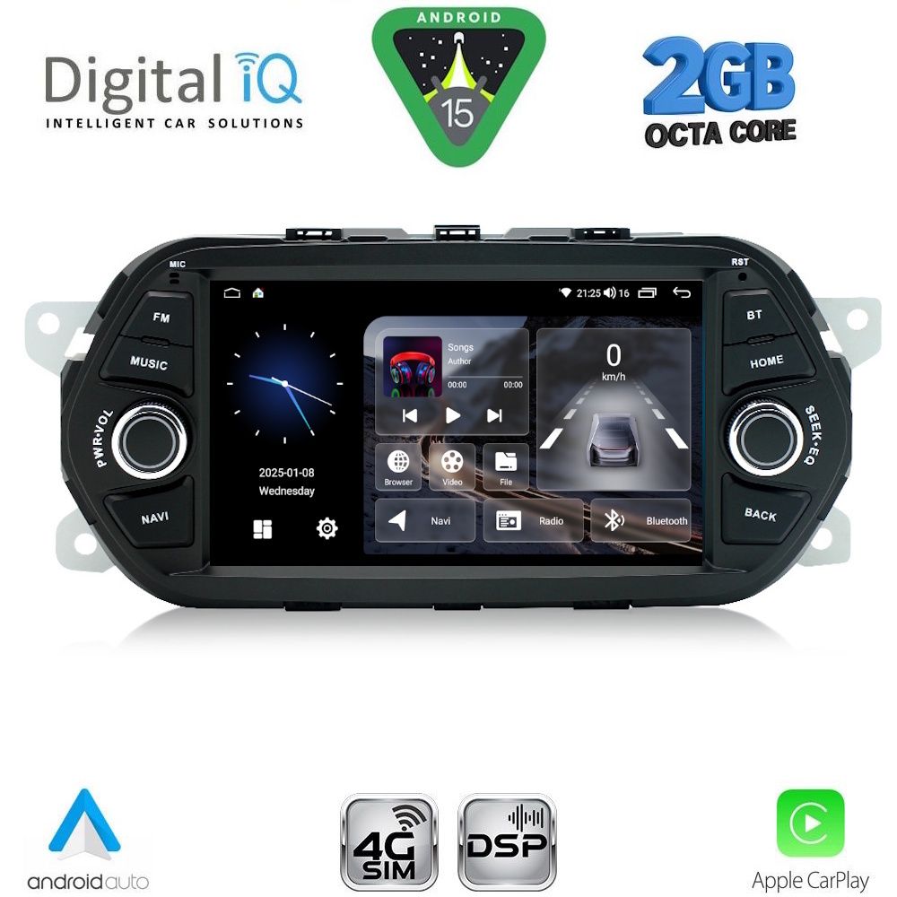 DIGITAL IQ BLF 355_CPA (7" DECK) MULTIMEDIA OEM for FIAT TIPO mod. 2015-2023