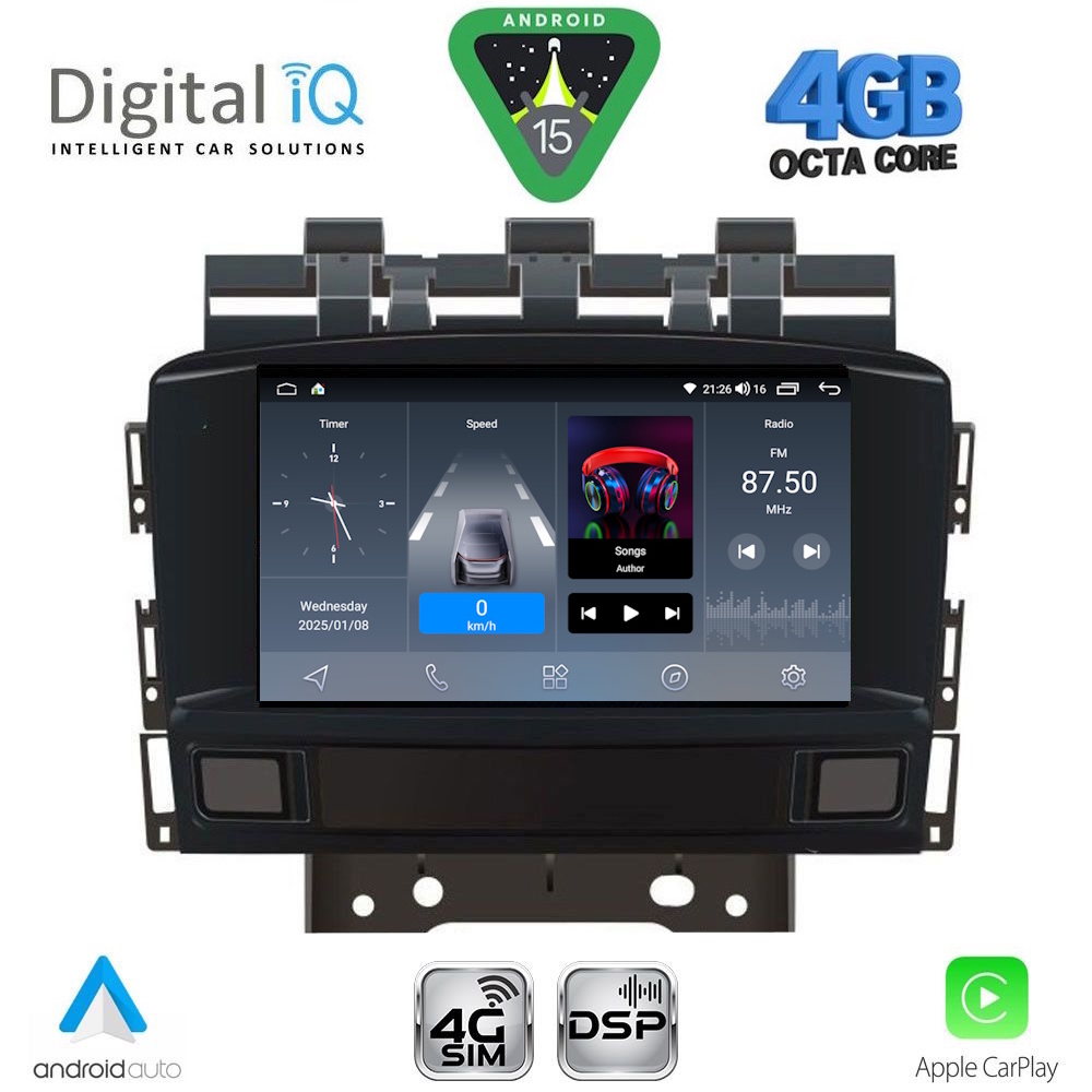 DIGITAL IQ BLG 472_CPA (7″ DECK) MULTIMEDIA OEM for OPEL ASTRA J mod. 2010-2016