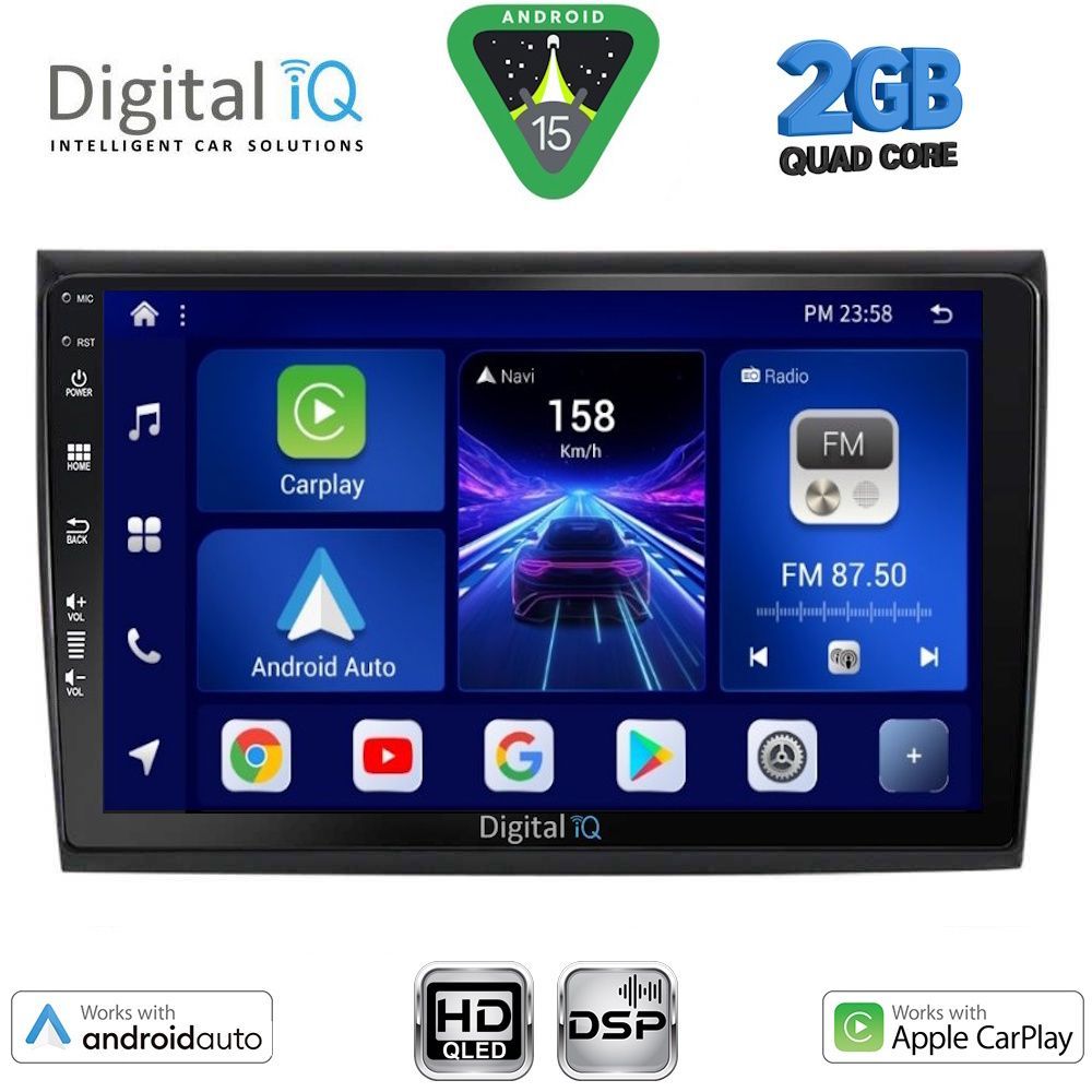 DIGITAL IQ BXC 3136_CPAA (9inc) MULTIMEDIA TABLET for FIAT BRAVO mod. 2007-2019