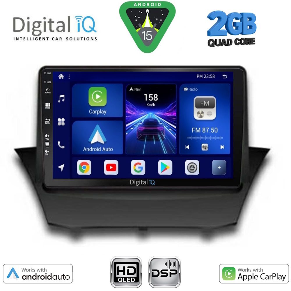 DIGITAL IQ BXC 3154A_CPAA (9inc) MULTIMEDIA TABLET for FORD FIESTA mod. 2008-2017