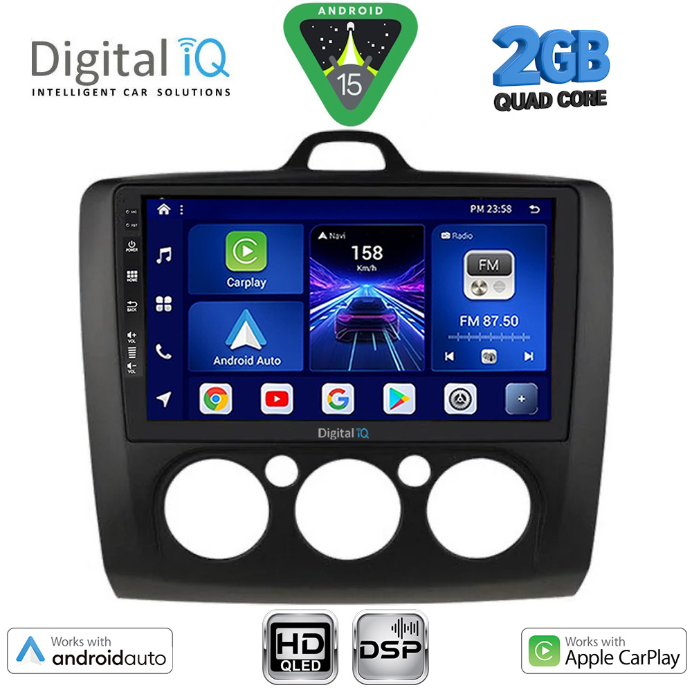 DIGITAL IQ BXC 3156BL_CPAA A/C (9inc) MULTIMEDIA TABLET for FORD FOCUS mod. 2005-2012 (BLACK)