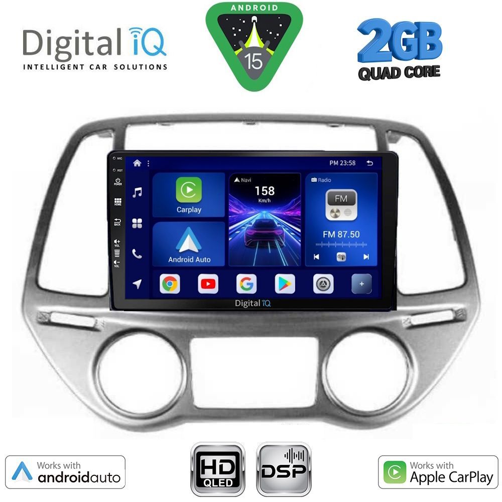 DIGITAL IQ BXC 3227_CPAA CLIMA (9inc) MULTIMEDIA TABLET for HYUNDAI i20 mod. 2008-2012