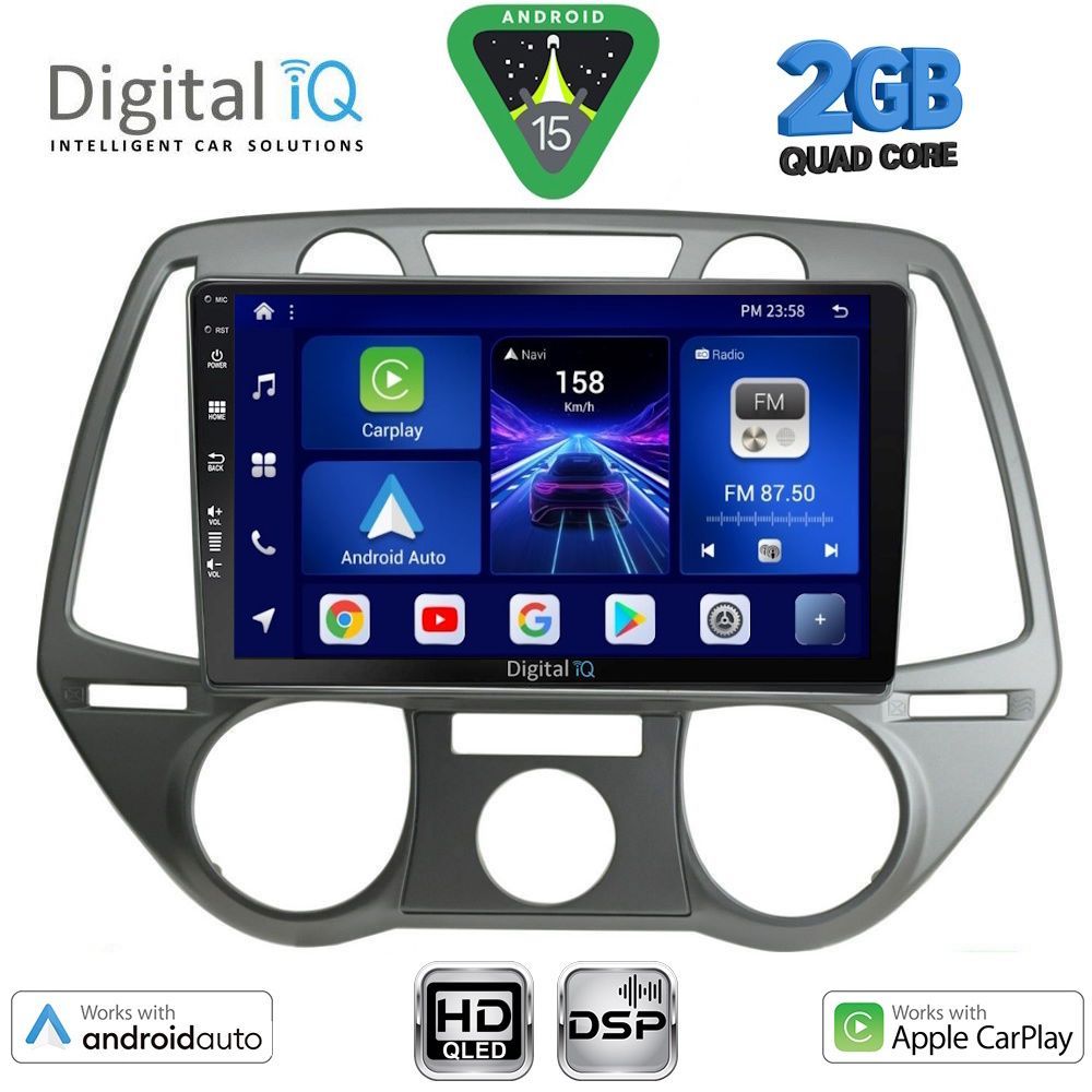 DIGITAL IQ BXC 3228_CPAA A/C (9inc) MULTIMEDIA TABLET for HYUNDAI i20 mod. 2008-2012