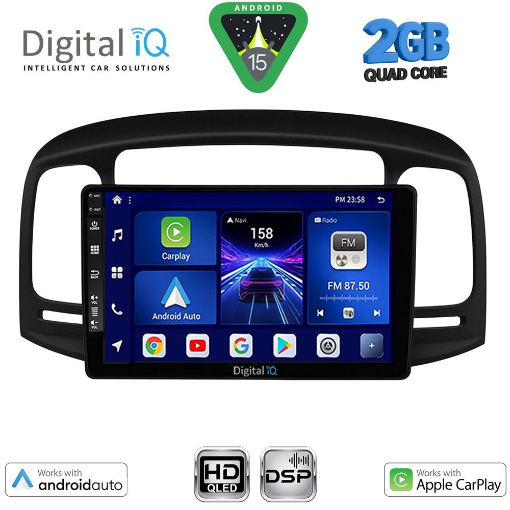 DIGITAL IQ BXC 3249BL_CPAA (9inc) MULTIMEDIA TABLET for HYUNDAI ACCENT mod. 2005-2012 (BLACK)