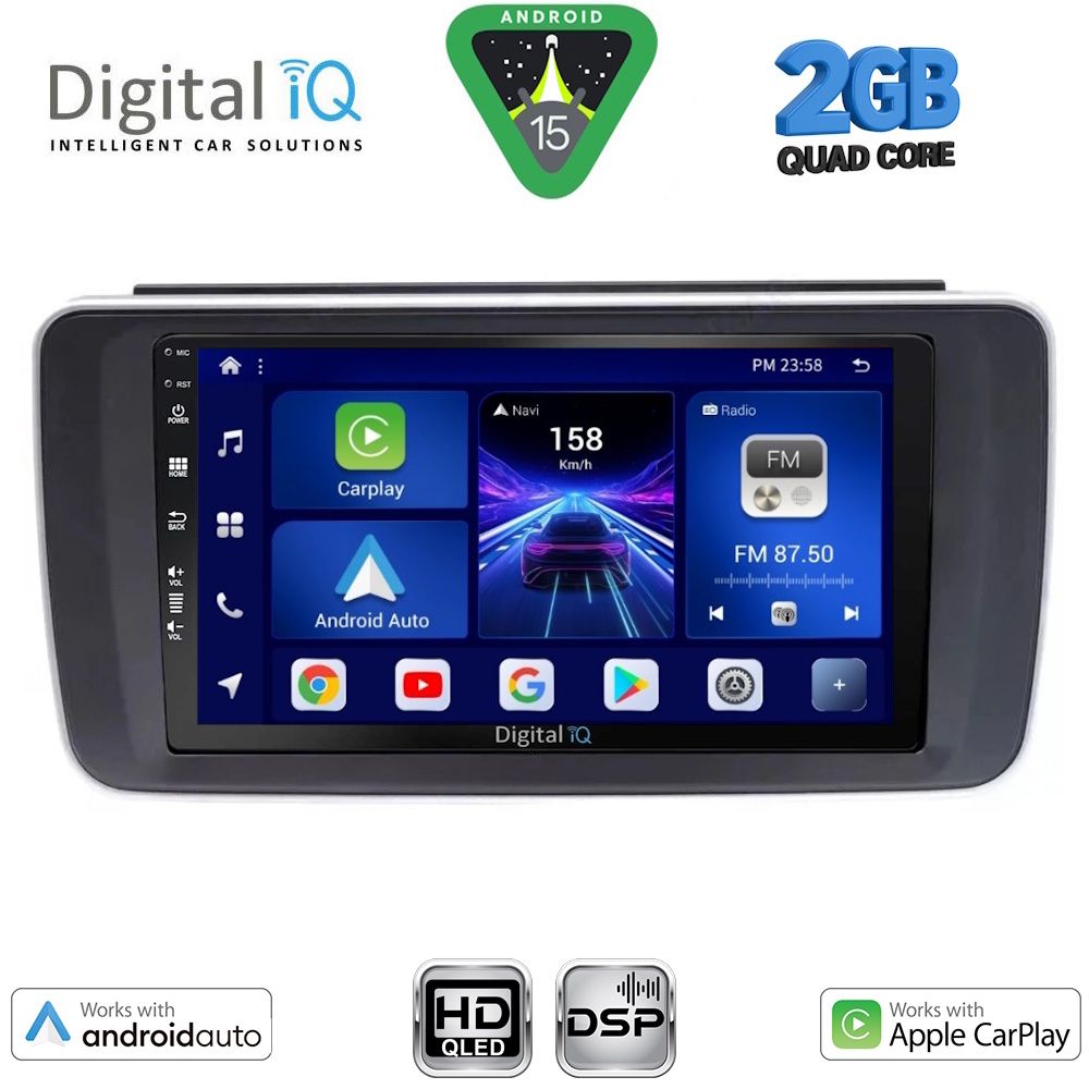 DIGITAL IQ BXC 3473_CPAA (9inc) MULTIMEDIA TABLET for NISSAN LEAF mod. 2018-2026