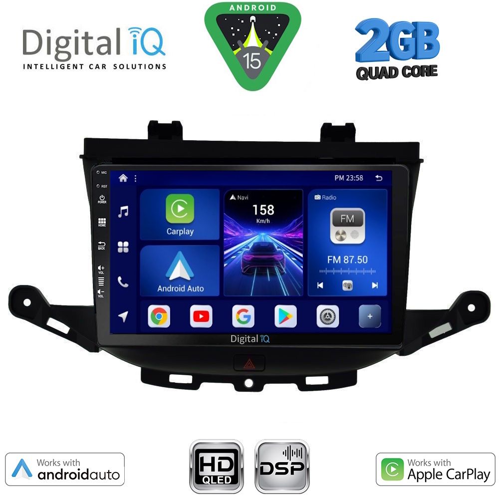 DIGITAL IQ BXC 3483_CPAA (9inc) MULTIMEDIA TABLET for OPEL ASTRA K mod. 2015-2022