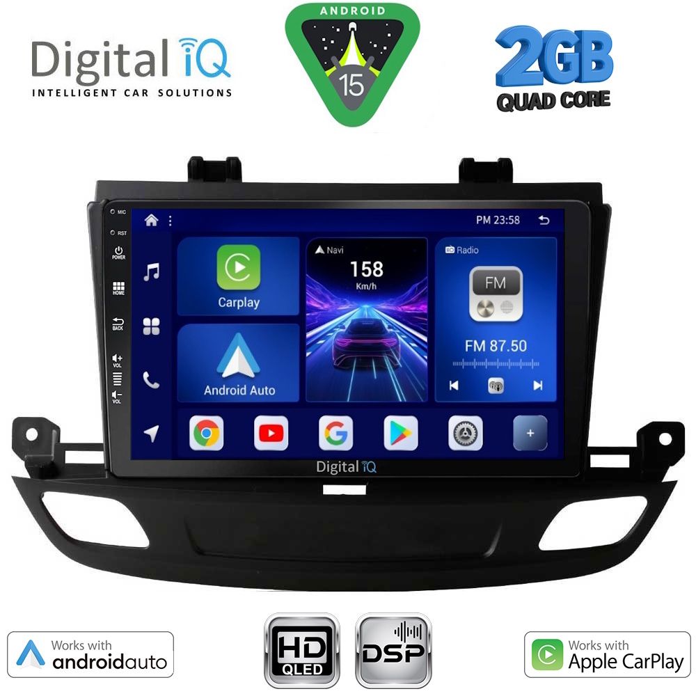 DIGITAL IQ BXC 3493_CPAA (9inc) MULTIMEDIA TABLET for OPEL INSIGNIA mod.2018-2024