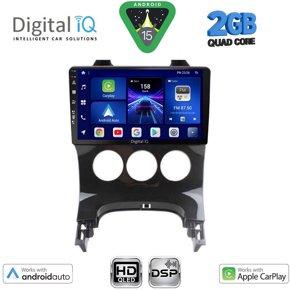 DIGITAL IQ BXC 3515_CPAA A/C (9inc) MULTIMEDIA TABLET for PEUGEOT 3008 mod. 2008-2016