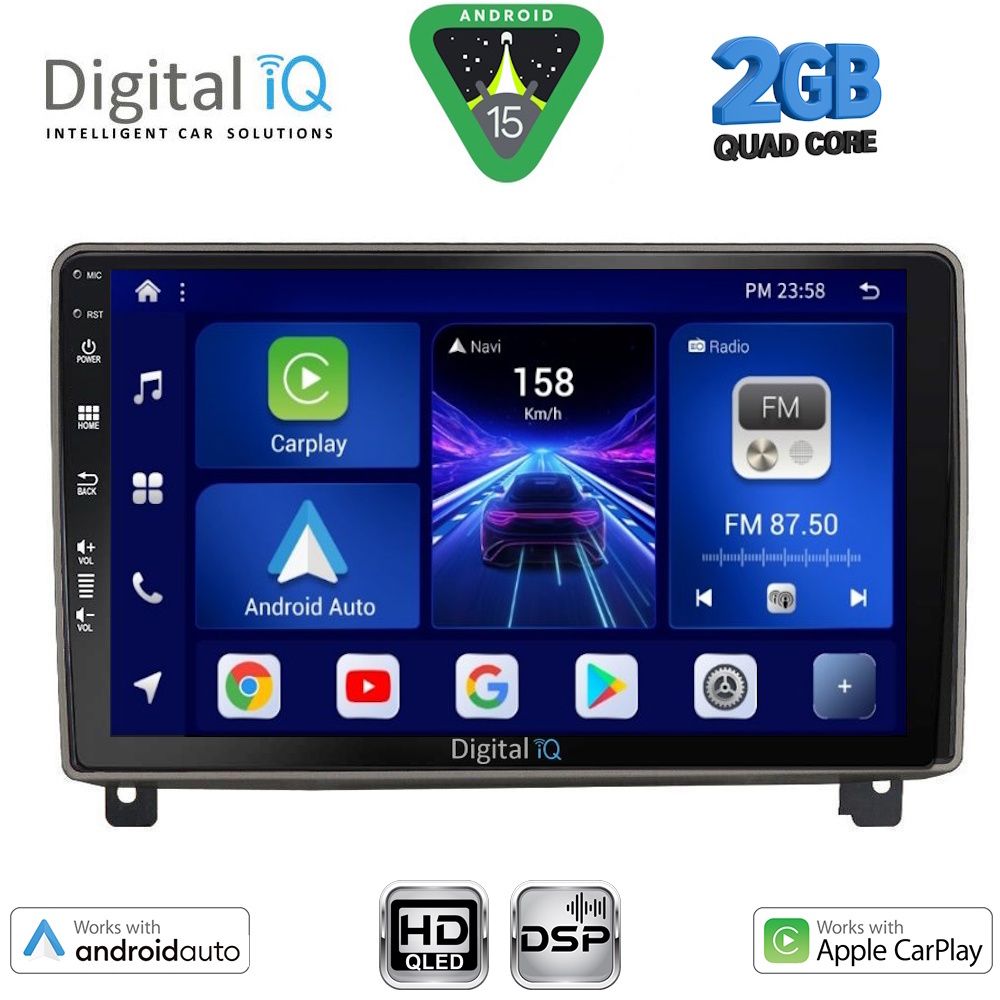 DIGITAL IQ BXC 3517_CPAA (9inc) MULTIMEDIA TABLET for PEUGEOT 407 mod. 2004-2011