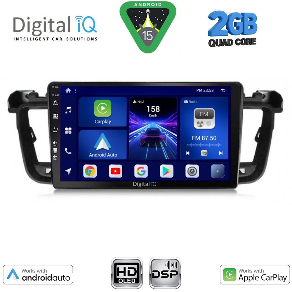 DIGITAL IQ BXC 3518_CPAA (9inc) MULTIMEDIA TABLET for PEUGEOT 508 mod. 2010-2016