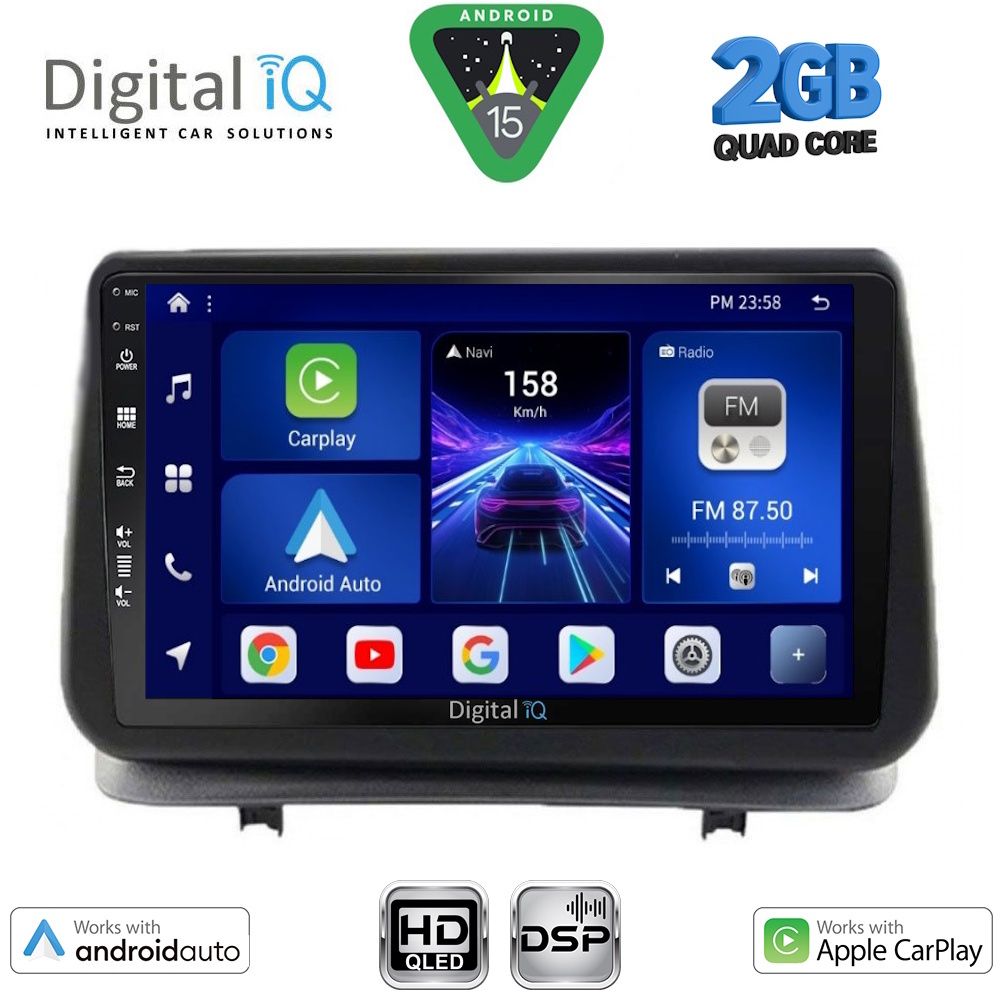 DIGITAL IQ BXC 3543_CPAA (9inc) MULTIMEDIA TABLET for RENAULT CLIO mod. 2005-2011