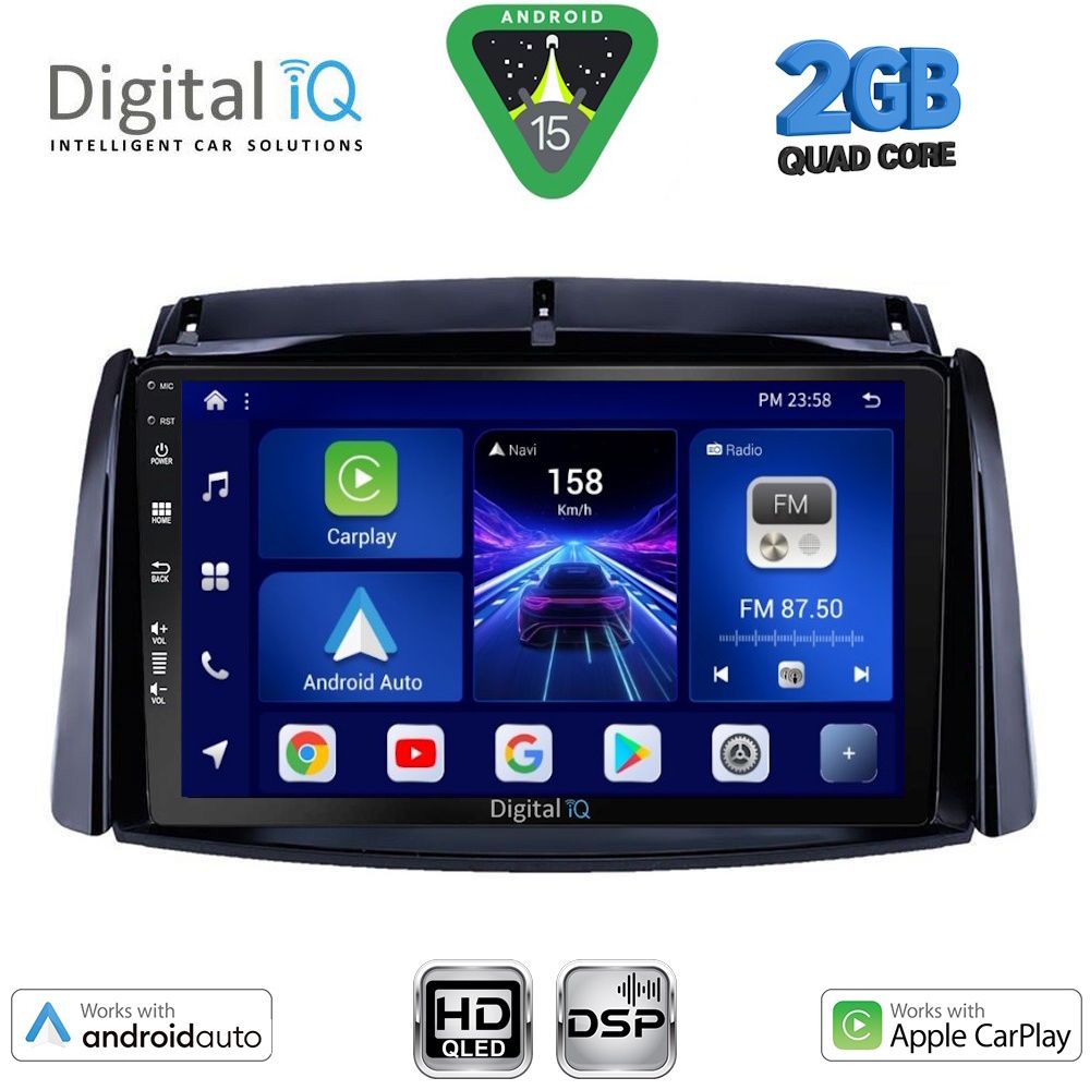 DIGITAL IQ BXC 3551_CPAA (9inc) MULTIMEDIA TABLET for RENAULT KOLEOS mod. 2006-2016