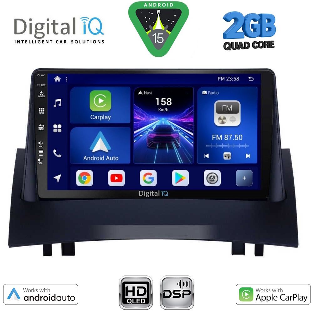 DIGITAL IQ BXC 3555_CPAA (9inc) MULTIMEDIA TABLET for RENAULT MEGANE 2 mod. 2002-2008