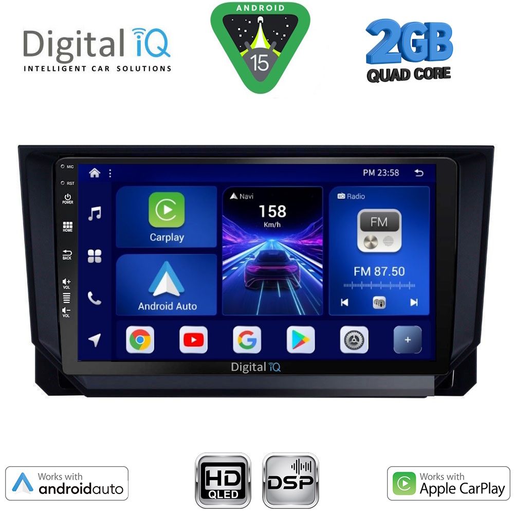DIGITAL IQ BXC 3573_CPAA (9inc) MULTIMEDIA TABLET for SEAT ARONA - IBIZA mod. 2018-2026
