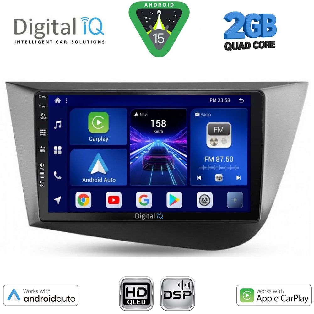 DIGITAL IQ BXC 3574_CPAA (9inc) MULTIMEDIA TABLET for SEAT LEON mod. 2005-2012