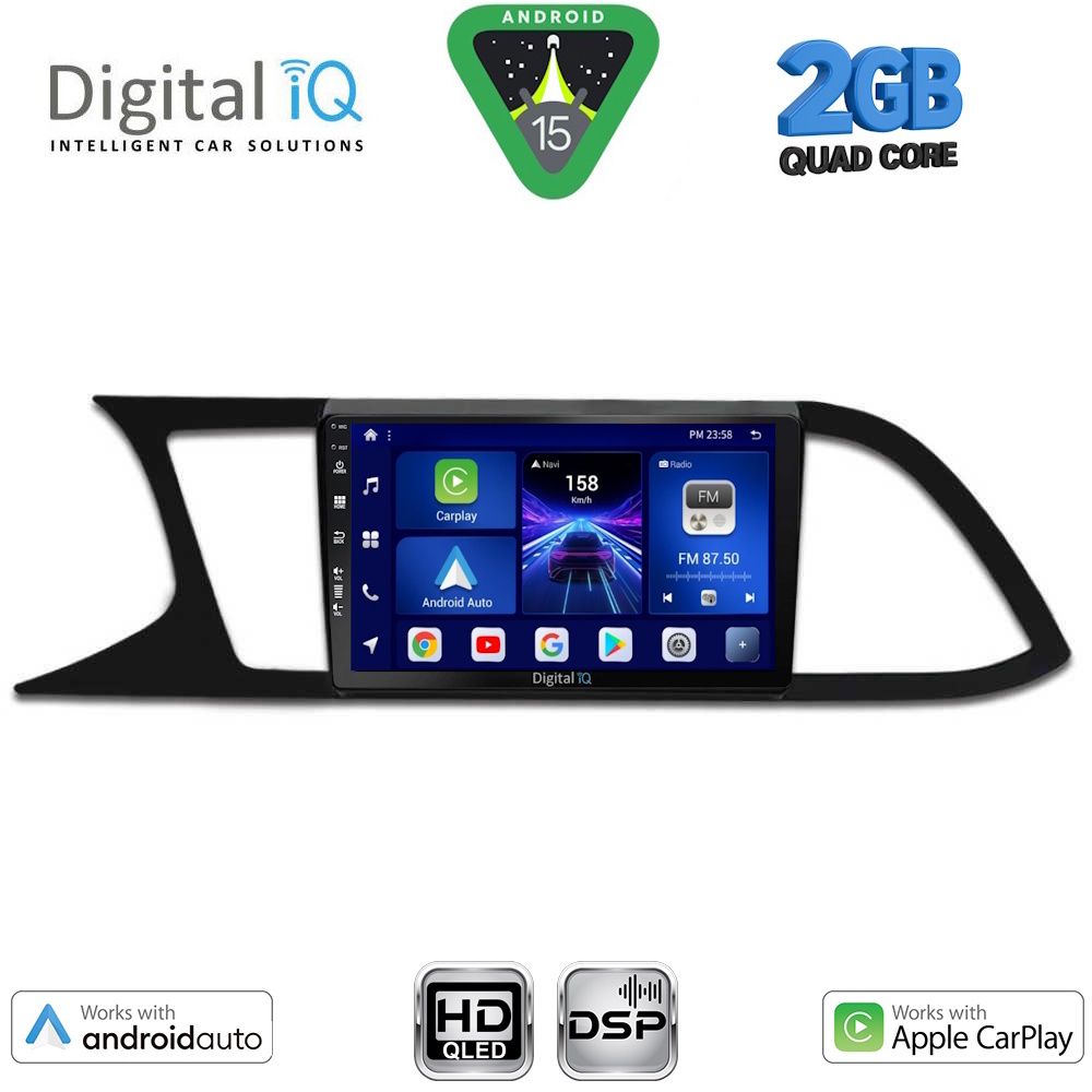 DIGITAL IQ BXC 3575_CPAA (9inc) MULTIMEDIA TABLET for SEAT LEON mod. 2012-2021
