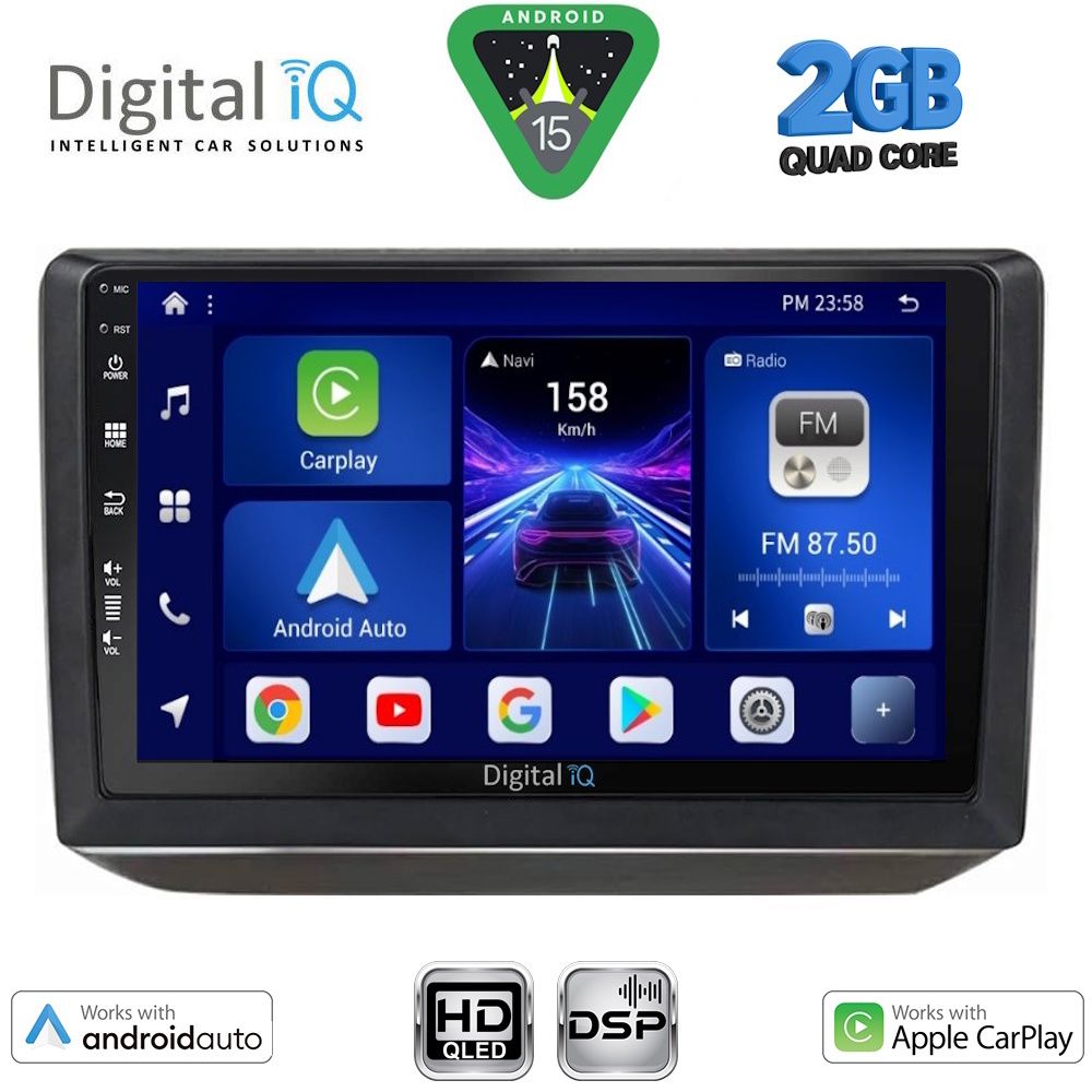 DIGITAL IQ BXC 3581_CPAA (10inc) MULTIMEDIA TABLET for SKODA FABIA mod. 2008-2014