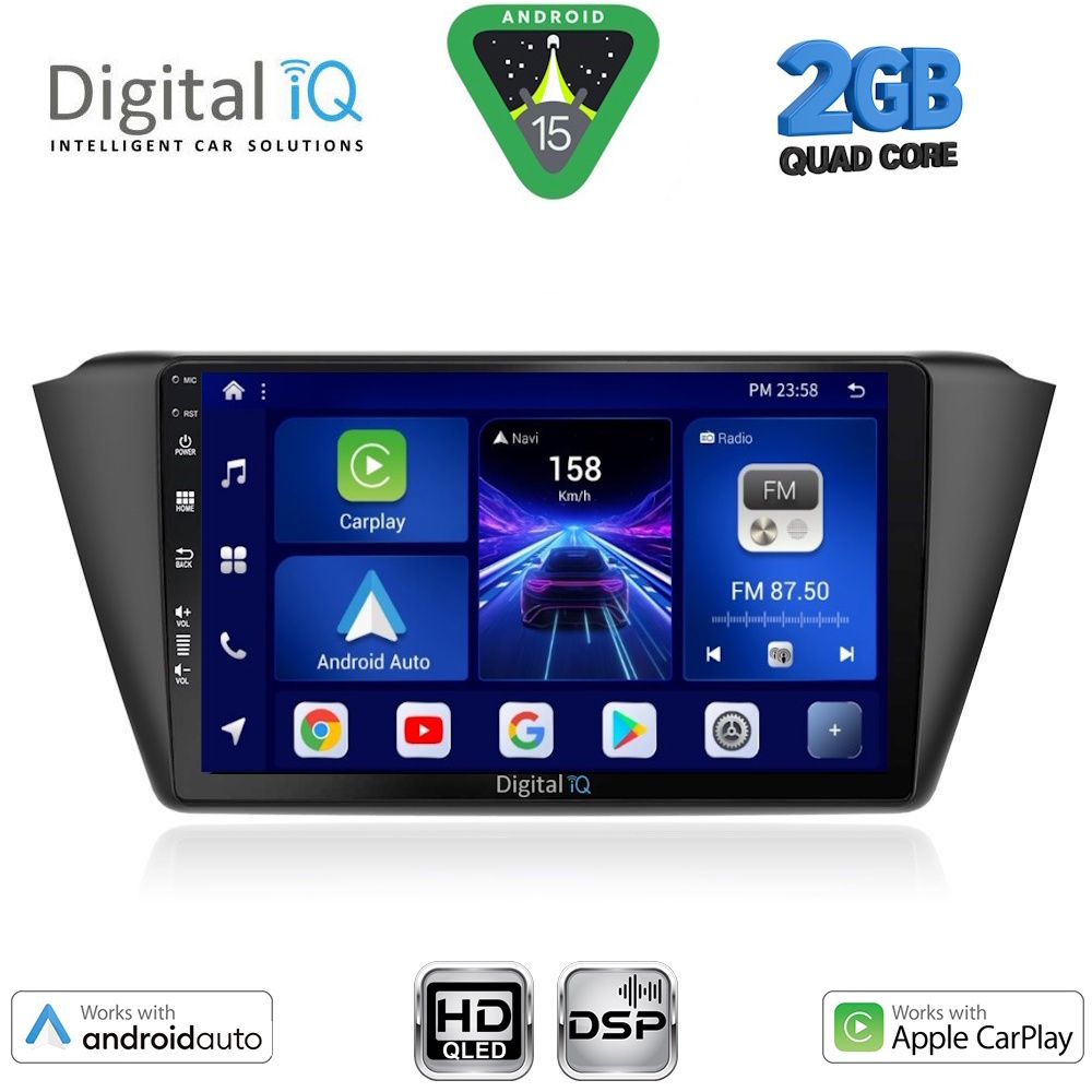 DIGITAL IQ BXC 3582_CPAA (9inc) MULTIMEDIA TABLET for SKODA FABIA mod. 2015-2022