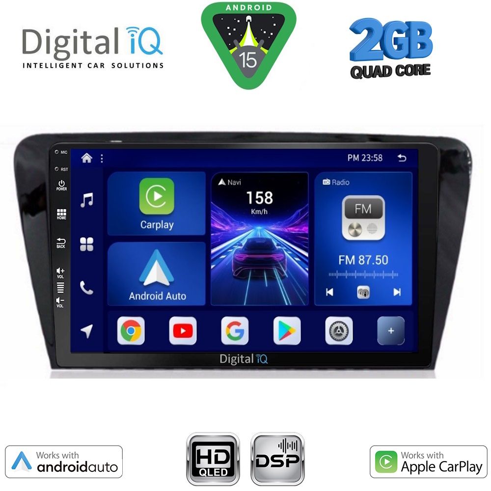 DIGITAL IQ BXC 3597_CPAA (10inc) MULTIMEDIA TABLET for SKODA OCTAVIA 7 mod. 2013-2021