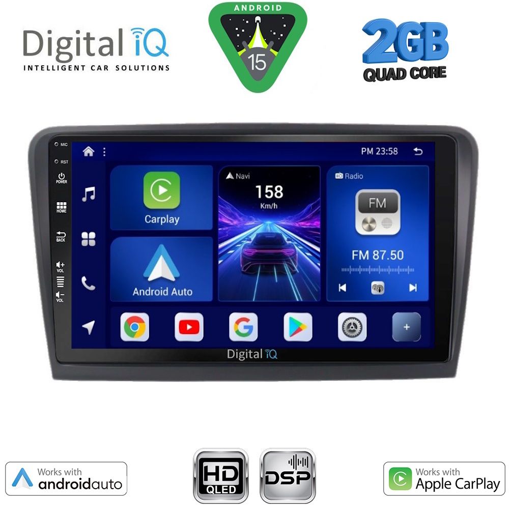 DIGITAL IQ BXC 3601_CPAA (9inc) MULTIMEDIA TABLET for SKODA RAPID  mod. 2012-2023