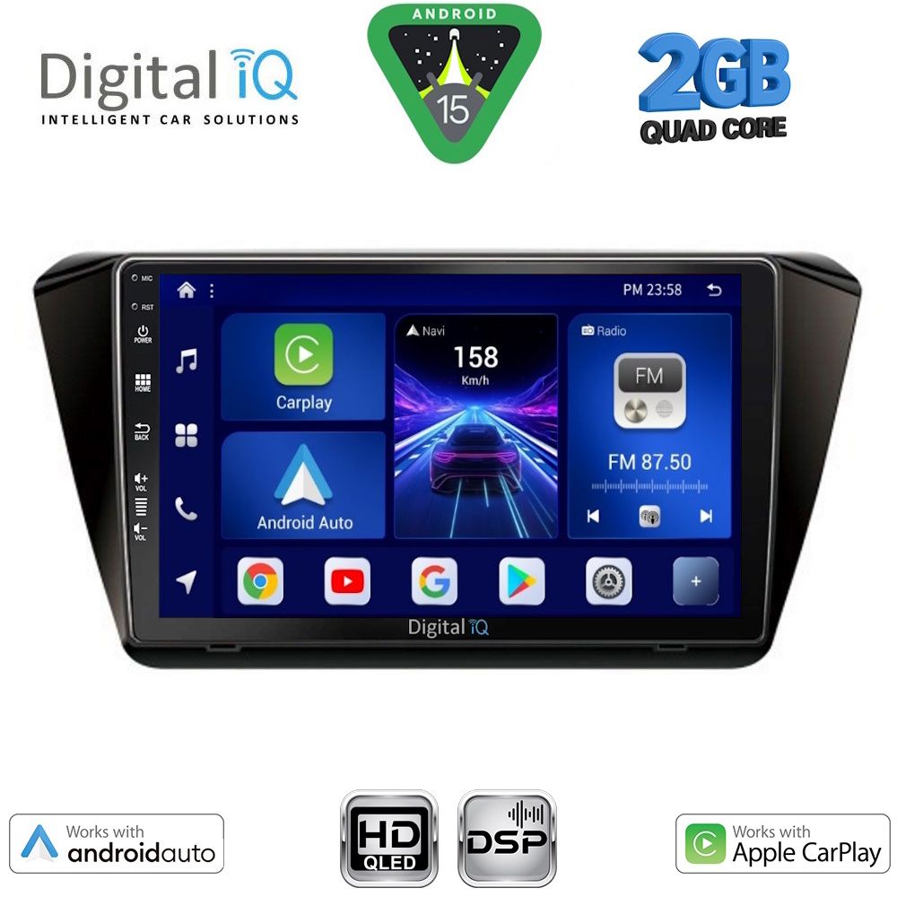 DIGITAL IQ BXC 3605_CPAA (10inc) MULTIMEDIA TABLET for SKODA SUPERB mod. 2015-2023