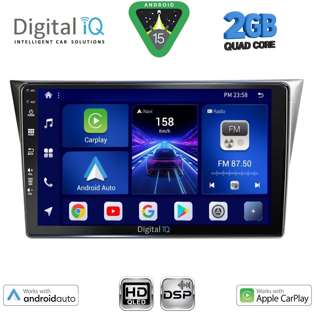 DIGITAL IQ BXC 3659_CPAA (9inc) MULTIMEDIA TABLET for SUBARU IMPREZA mod. 2002-2008