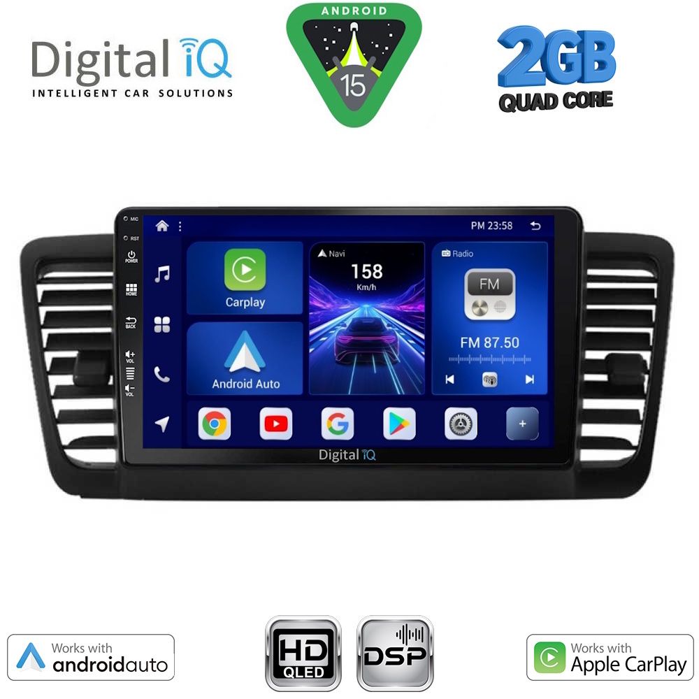 DIGITAL IQ BXC 3665_CPAA (9inc) MULTIMEDIA TABLET for SUBARU LEGACY – OUTBACK mod. 2002-2008
