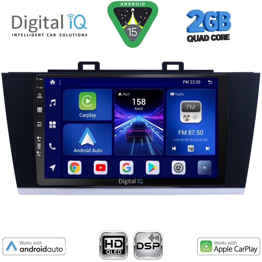 DIGITAL IQ BXC 3668_CPAA (9inc) MULTIMEDIA TABLET for SUBARU LEGACY – OUTBACK mod. 2014-2019