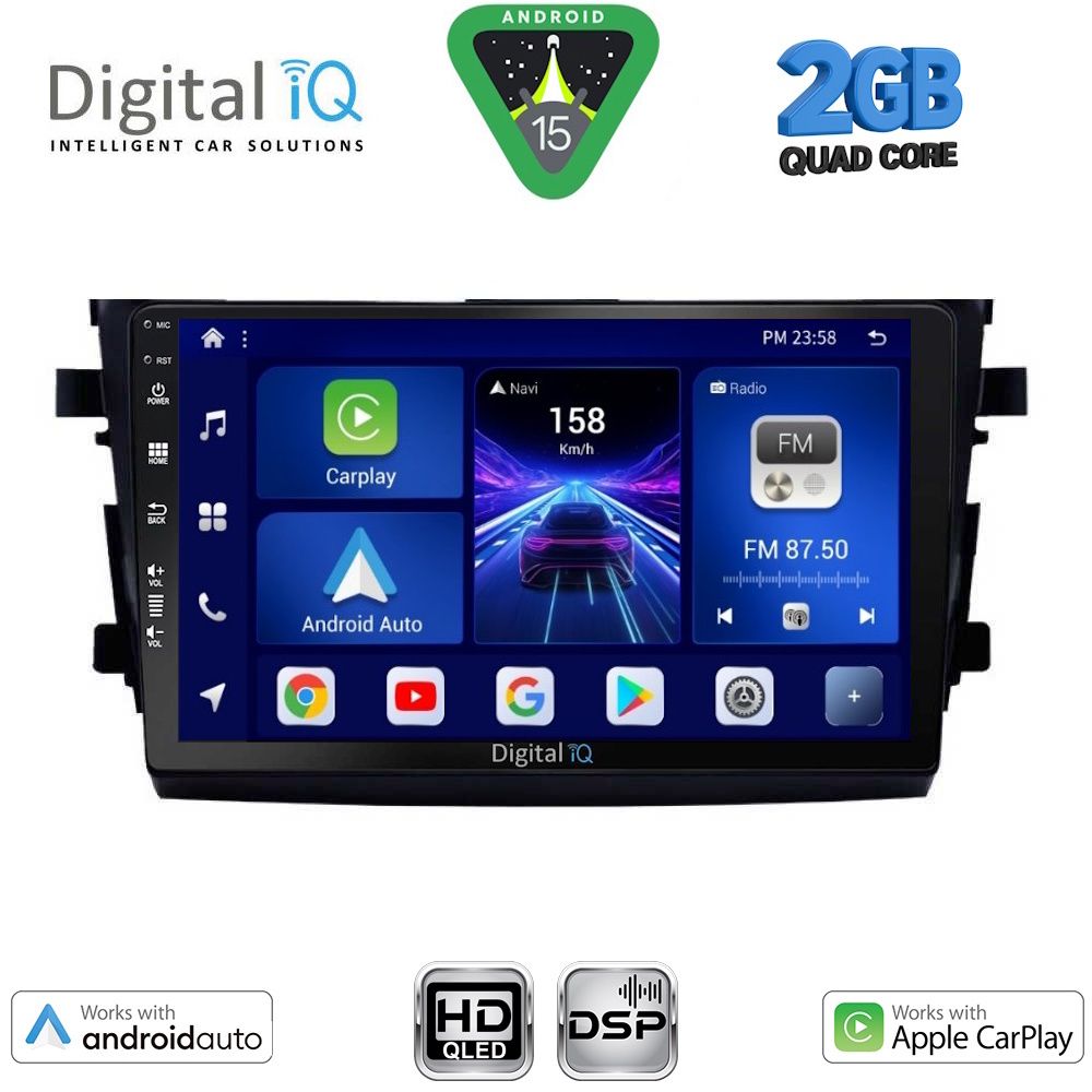 DIGITAL IQ BXC 3674_CPAA (9inc) MULTIMEDIA TABLET for SUZUKI CELERIO mod. 2015-2021