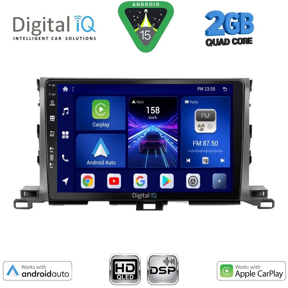 DIGITAL IQ BXC 3700_CPAA (10inc) MULTIMEDIA TABLET for TOYOTA HIGHLANDER mod. 2014-2019